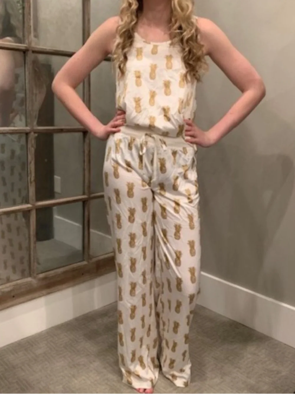The Royal Standard - Pineapple Slumber Pants & Top Pajamas SET L